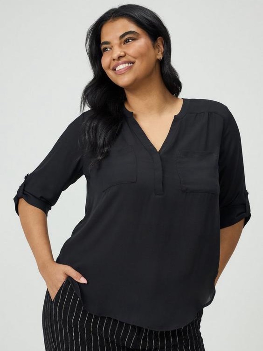 Torrid Black Harper Blouse